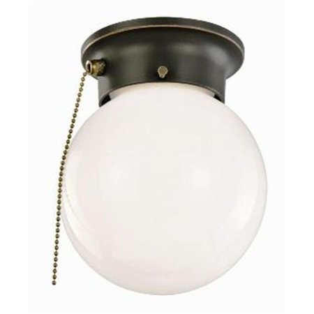 CLING 1-Light Ceiling Mount Globe Light with Pull Chain CL63593
